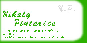 mihaly pintarics business card